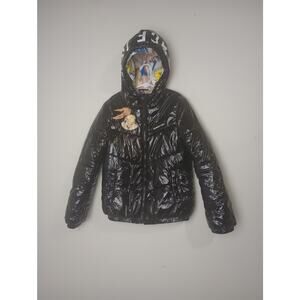 Members Only Space Jam Looney Tunes Puffer Jacket Kids Youth 10/12 Hood